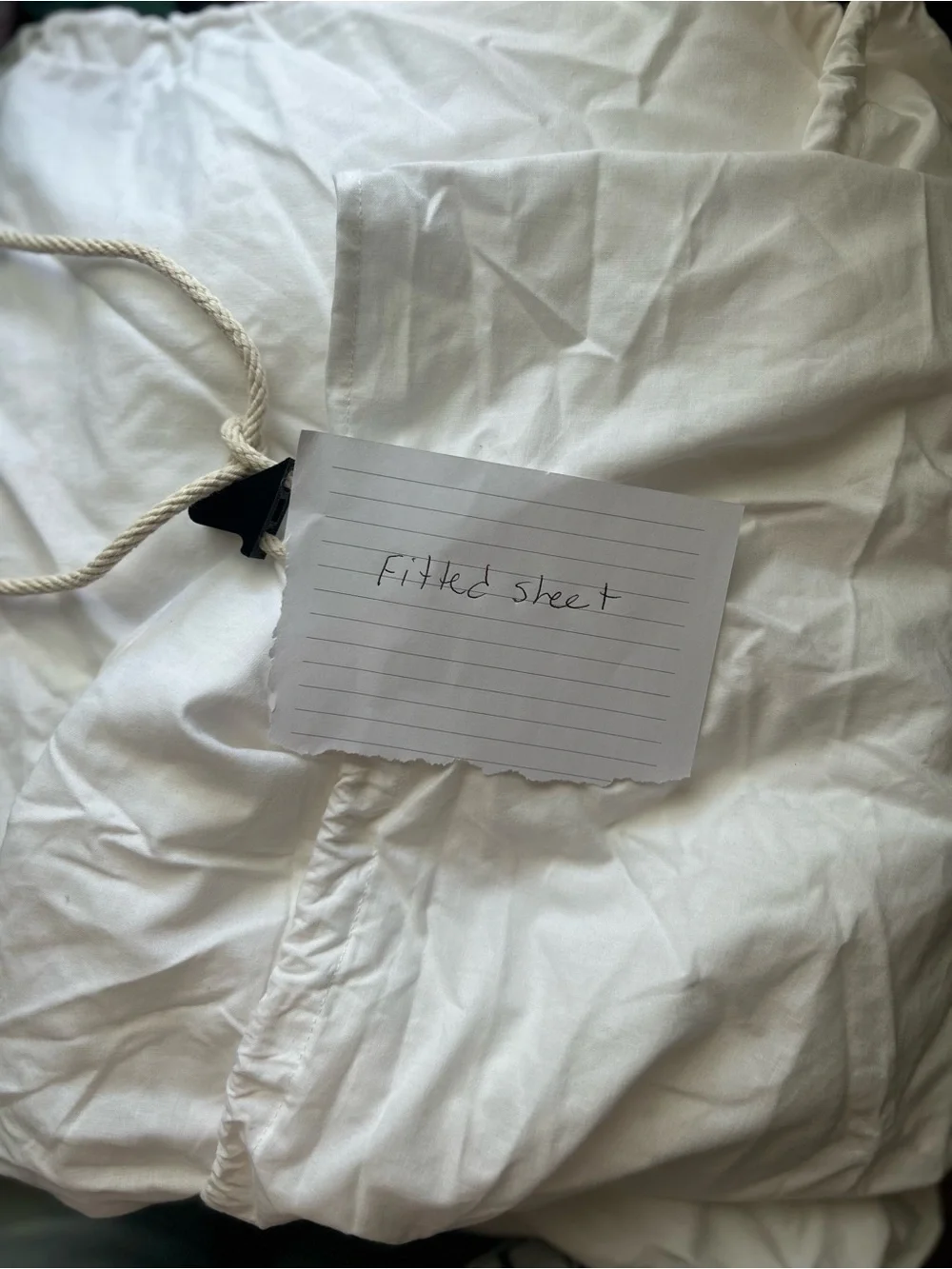 Southern Drawl Cotton Percale Sheet Set - Natural/White